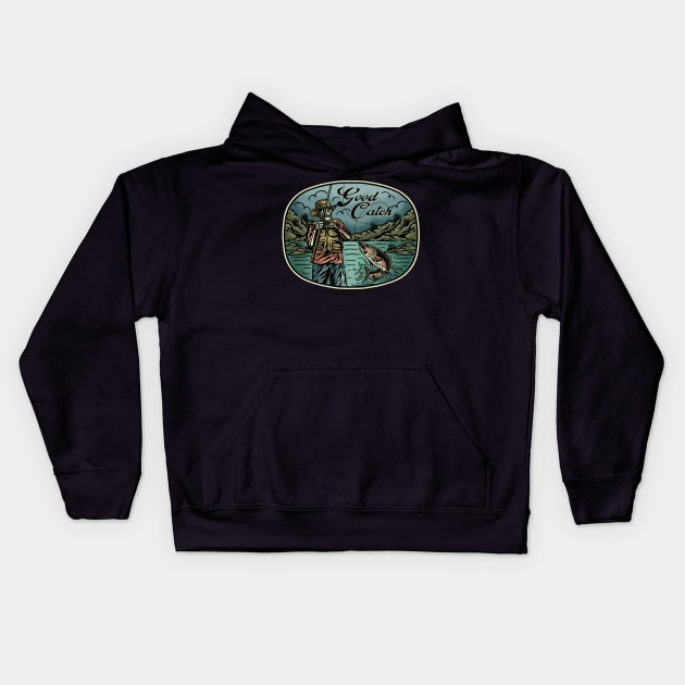 Good Catch Kids Hoodie by TerpeneTom